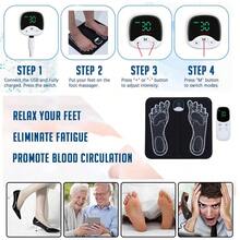 Rechargeable Portable Foot Massage Mat, Promotes Blood Circulation, Relaxes Feet, Electric Muscle Stimulation Massage Pad
