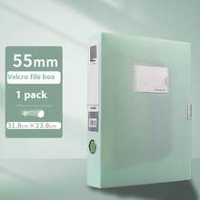 1pc A4 File Box, Foldable High Capacity Document Storage Organizer, Plastic Binder With Closure, File Folder Holder, Thick Plastic Accounting Folding Storage Box, Suitable For Office Personnel, Students, Accountants, Archivists, For Office, Study, Finance, And Archive Scenarios,For School Supplies,Back To School - A4 Back Width 5.5CM - View 15