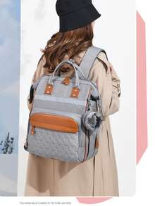 Waterproof Mommy Diaper Backpack Multi-Functional Large Capacity Light Diaper Bag For Quick Outing Travelling Nappy Bags - màu xanh lá - Xem 10