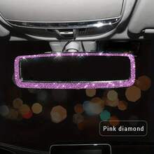 Vỏ gương chiếu hậu ô tô trang trí đá giả kim cương, Phụ kiện dễ thương sáng tạo cá nhân hóa dành cho phụ nữ - Một cỡ - Xem 12