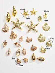 5/20pcs/10pcs 18-20mm Fashion Charm Natural Shell Electroplated Gold Oval Pendant Beads, Summer Ocean Shell Pendant, Loose Spacer Beads For Bracelet Necklace Jewelry Making DIY Craft Accessories