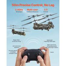 RC Helicopter, 2.4GHz Military Remote Control Helicopter, 3.5 Channel RC Airplane For Kid, 20 Mins Flight Time, One-Key Take Off/Landing & LED Lights, Flying Plane Toys For Kids Ages 8 And Up - màu xanh lá - Xem 6