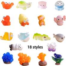 5/10/18/30/48 قطعة من الحيوانات البحرية والشعاب المرجانية والأسماك الصغيرة كديكور لمناظر طبيعية صغيرة، اكسسوارات ديكور للحديقة والمنزل وحوض السمك، مجموعة متنوعة من أنماط الحيوانات البحرية كديكور للحفلات، ألوان وأنماط عشوائية