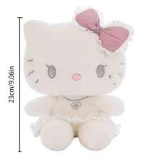 Kitty 猫毛绒玩偶睡枕，生日礼物，纪念品，万圣节礼物 - 白色 - 查看 6