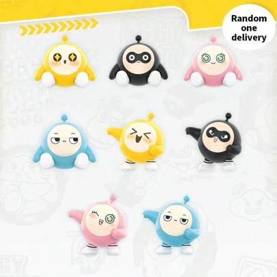 Miniso TOP TOY-IP Cooperation-Eggy Party - Blocuri de construcție standard, personaje adorabile cu ouă, cu diverse expresii și poziții, experiență creativă de asamblare, construiește-ți propria lume cu ouă, bucură-te de colecționare și distracție de joc, potrivit pentru colecționare personală sau ca un cadou (livrare aleatorie 1 buc)