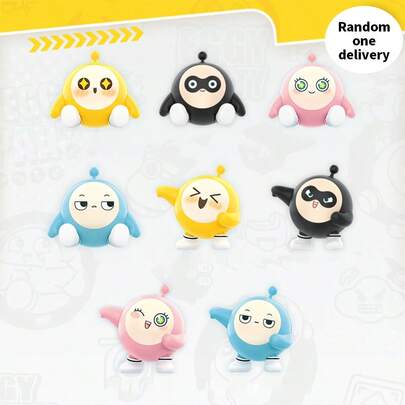 Miniso TOP TOY-IP合作-蛋蛋派对 - 标准积木，表情姿势各异的萌蛋角色，创意拼装体验，构建专属于你的蛋蛋世界，享受收藏与游戏乐趣，适合个人收藏或作为礼物（1个随机发货）