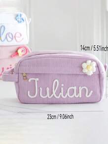 1 szt. Spersonalizowany piórnik, prezent na powrót do szkoły, piórnik z kordu z niestandardowym imieniem, prezent dla dzieci, prezent urodzinowy dla dziewcząt/chłopców, wielofunkcyjny, ozdobny, z napisem, stylowy, nowoczesny, kolorowy, uroczy, uroczy, swobodny, niestandardowy, spersonalizowany, wyjątkowy, spersonalizowany, idealny prezent dla niego, idealny prezent dla niej, wielofunkcyjny, ozdobny, z napisem, stylowy, nowoczesny, kolorowy, uroczy, uroczy, swobodny, niestandardowy, spersonalizowany, wyjątkowy, spersonalizowany, idealny prezent dla niego, idealny prezent dla niej, łatwy komfort