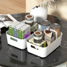 1/2/4/8/12PCS Plastic Storage Bins And Baskets, Stackable Desktop Storage Box Fruit Cosmetic Sundries Small Capacity Kitchen Organizer For Kitchen, Bathroom, Office, Under Sink Organizer - Multicolor - View 7