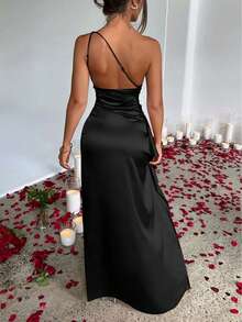 Vestidos Mujer Largos Negros Vestidos Dama Fiesta Elegantes - Negro - Ver 5