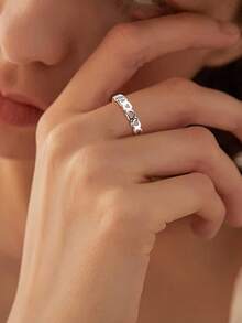 1枚時尚s925純銀星星戒指,結婚珠寶,適合女性,精緻珠寶,情人節禮物