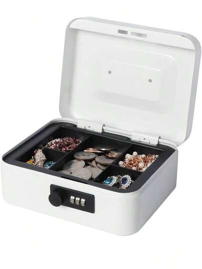 手提げ金庫 ダイヤル付 キャッシュメイト A5サイズ 会計 オフィス ミニ金庫 貯金箱 スチール製 家庭用