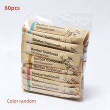 10/20/30/50/60支竹牙刷套装，软毛设计，适合敏感牙齿和牙龈，提供全面的口腔卫生，适合日常居家使用。适合旅行和酒店 - 彩色 - 查看 19