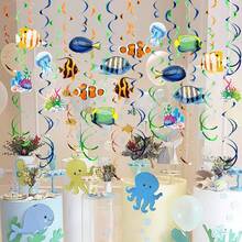 10 件套海洋热带鱼蜂窝中心装饰，适用于海洋主题派对、淋浴房天花板悬挂装饰 - 彩色 - 查看 9