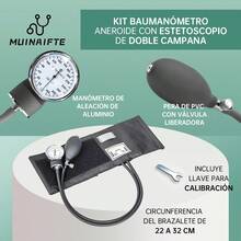 Homecare Kit Baumanómetro con Estetoscopio Negro 100% Preciso con Estuche Portátil - Negro - Ver 11