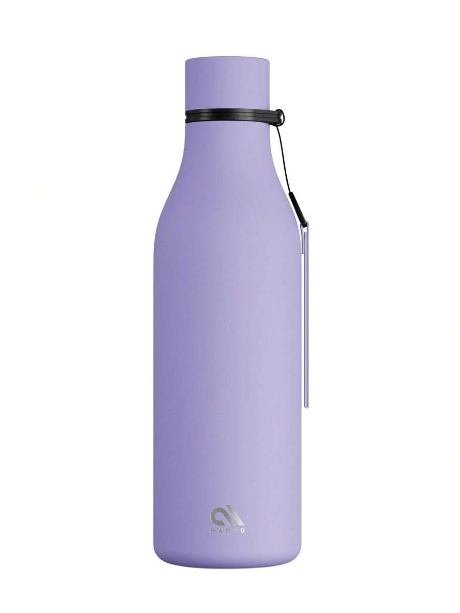 Meoky Bình nước thể thao mờ 17oz có dây đeo có thể tháo rời – Bình nước bằng thép không gỉ hình Cola, cách nhiệt hai lớp chống rò rỉ, giữ lạnh 12 giờ, lý tưởng cho phòng tập thể dục, du lịch, trường học và sử dụng ngoài trời - Màu tím - Xem 1