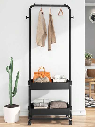 Multifunctional Portable Closet Organizer, Includes Clothes Rack, Shoe Rack, Storage Shelves, Suitable For Living Room, Entryway, Bedroom, Study, Office, Great For Holiday Gifts, Valentine's Day Gifts, Children's Gifts