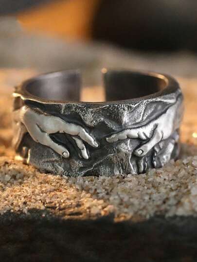 1pc God's Hand Creative Adjustable Ring For Men & Women, Ideal Halloween Gift For Friends