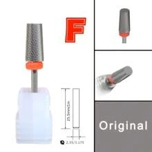 1 件装锋利指甲钻头大号原色梯形锥形筒钨钢硬质合金铣刀头修甲修脚美甲工具 - 彩色 - 查看 14