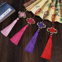 1个/5个/10个纯手工编织金线中国结流苏，精致中式小礼品挂饰，金边线奢华结流苏，适用于节日派对装饰吊坠、包包、扇子、钥匙、衣服、帽子、汽车挂饰等。