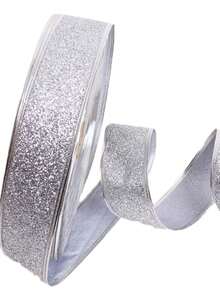 (2M/Rouleau) Ruban pailleté doré de 5 cm de large, emballage cadeau, artisanat pliable DIY, décoration de sapin de Noël, décoration de maison pour Noël, décoration de pièce d'hiver