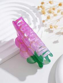 1 件可爱卡通水果紫葡萄大发夹，清新夏日百搭亚克力发夹，防滑坚固时尚头饰，适合浓密厚实的头发，适合节日、派对、日常使用和礼物发饰女爪夹秋季配饰秋冬度假装女 - 紫色 - 查看 5