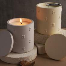 2 件套带盖罐模，DIY 手工石膏、水泥、花香蜡烛杯，镜面硅胶模具