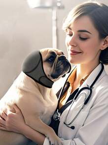 New Dog Calming Anxiety Wrap Head Collar, Anti-Fright, Anti-Thunder, Waterproof, Hook And Loop, Summer Swimming Waterproof Ear Cover