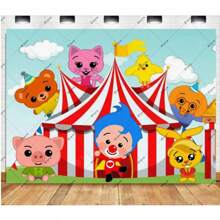 Plim Backdrop Birthday Party Photography Cartoon Photo Background Rainbow Vinyl Table Banner Decoration  Room Tapestry