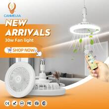 2026 NEW Ceiling Fan Light, LED Bulb E27 Fan Blade 3-Speed Remote Control Adjustable Lighting For Living Room, Bedroom, Exhibition Hall, Reading Room, Dining Room, Bar, Kitchen - E27 Lamp Holder Fan Lamp - View 4