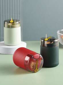 1/2-częściowy automatyczny dozownik wykałaczek Easy-Press – elegancki, plastikowy uchwyt, wysokiej jakości przenośna butelka na wykałaczki typu press, do dekoracji kuchni i jadalni