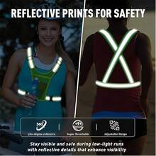 Sports Reflective Vest High Visibility Safety Jacket Suitable For Night Cycling Running Jogging Riding Motorcycle Outdoor Sports Vest With Adjustable Waist / Shoulder - Multicolor - View 7