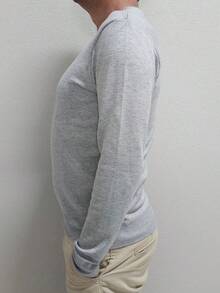 Men's Cold Weather Blouse | Men's Knitted Sweater | Winter Knitted Wool Pullover Long Sleeve V-Neck - 灰色 - 查看 11