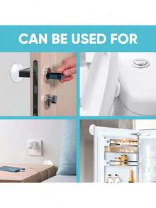 1pc/6pcs Silicone Wall Protector Pads, Self-Adhesive Door Knob Bumpers, Soft Flexible Cushion Stoppers, Twist-On Design, Waterproof, Suitable For Fridge, Garage, Office, Bathroom, Kitchen, Reusable Wall Protector Pads - Multicolor - View 6