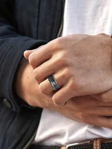 12PCS/ Vintage Rings Men Cool Adjustable Angel Wings Ring Gothic Punk Open Ring Set, Metal, No Gemstones Fashionable Men's Jewelry Gift Rings For Men Rings Jewelry For Men - Multicolor - View 6