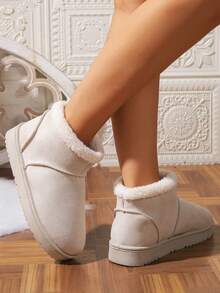 Women's Autumn/Winter New Snow Boots, Anti-Slip Thermal Lined Warm Shoes, Thick Short Boots, Versatile Slim Fit Comfortable Boots