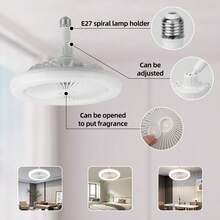 2026 NEW Ceiling Fan Light, LED Bulb E27 Fan Blade 3-Speed Remote Control Adjustable Lighting For Living Room, Bedroom, Exhibition Hall, Reading Room, Dining Room, Bar, Kitchen - E27 Lamp Holder Fan Lamp - View 5