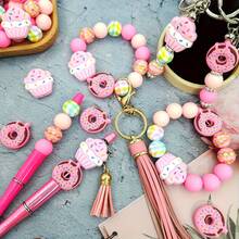 5/25pcs Silicone Bead Waffle Grid Element Silicone Beads, Gingerbread Man Cookie Silicone Beads, Suitable For Jewelry Decoration Beads, Earrings, Necklaces, Bags, Pens, Phone Chains, Makeup Brushes, Keychains And Other DIY Sets, Suitable For Mother's Day, Father's Day, Holiday, Birthday Gifts - Waffle Series - View 9