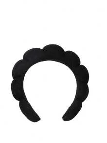 3pcs/Set Cloud Headband, Face Wash Headband, Non-Slip High Crown Headband For Women, Towel Fabric, Makeup,Skincare Headband,Beauty,Skin Care Products,Spa,Self Care,Skin Care Tools,Face Care,Esthetician Supplies,Skin,Face Wash,Facial - Black - View 4