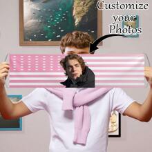 1PC 定制手持横幅 - 个性化手持横幅 - 弹出式商店装饰展示 - 广告用卷轴横幅 - 定制徽标、定制手拉滚动横幅、礼品杆