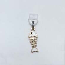 2件装-创意鱼骨手机防尘塞-优雅悬挂式手机防尘塞装饰挂件-精致实用