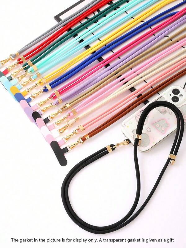 New Mobile Phone Lanyard, Crossbody Chain, Backpack, Hanging Accessories, Adjustable Nylon Rope, Hanging Accessories, Anti Loss Rope A Transparent Gasket Is Given As A Gift