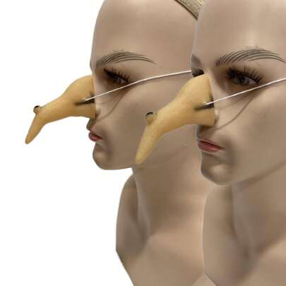 1pc Halloween Witch Nose Latex Witch Nose Party Performance Prop, Children Funny Fake Nose Witch Costume