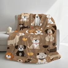 Comfortable Dog-Themed Flannel Blanket - Soft, Warm, And Versatile, Suitable For Naps, Camping, Travel, And Home Decoration - Perfect Gift For Pet Lovers - Style - View 5