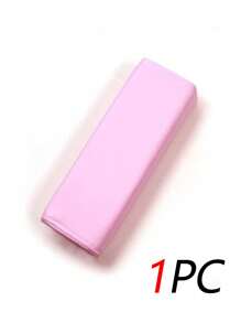 1pc Solid Color Rectangle Manicure Hand Pillow, PU Leather, Washable, Soft & Comfortable To Relieve Hand Fatigue, Manicure Salon Tool