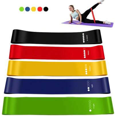 5 件/套阻力带，力量训练弹力带，适合深蹲、瑜伽、健身