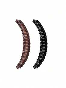 4个/2个/1个 简约15厘米鱼尾发爪夹，优雅竖款高马尾扭转香蕉夹，适用于发髻、波浪卷、马尾等发型，春夏新品，送礼佳品，发爪夹，发夹，发卡，发饰，头饰，发卡，假日旅行 - 彩色 - 查看 10