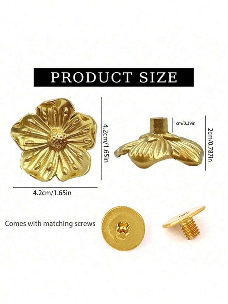Goldene Waschtisch-Schubladengriffe, Blumen-Waschtisch-Schubladengriffe, Messing-Blumen-Schranktürgiffe, Vintage dekorative Griffe und Knöpfe, Küchen- und Badschrank-Hardware-Griffe - Verschiedenfarbig - Übersicht 5