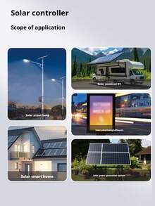 100A MPPT 太阳能充电控制器 12V 24V LCD 显示屏 30-100A 电池智能调节器最大 46V 输入双 USB 适用于铅酸/锂电池，太阳能电池板和电池的自动太阳能充电器