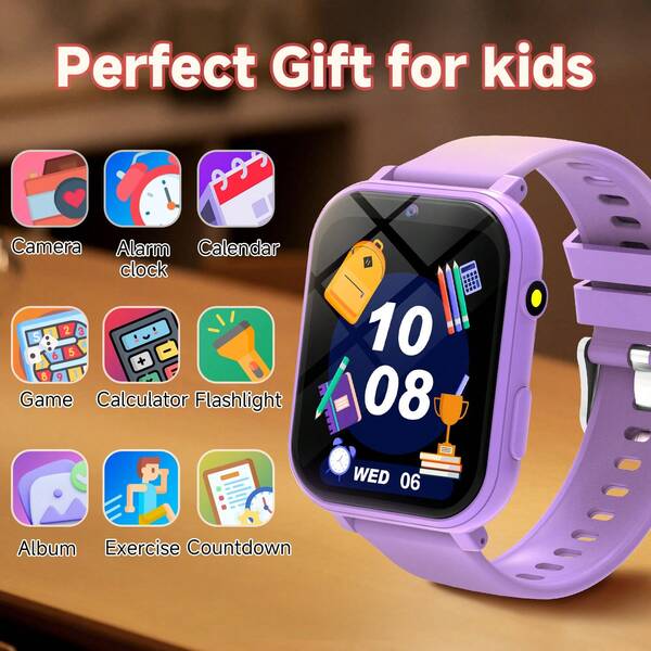 SIMSONLAB Upgraded 1.83-Inch Children's Smart Watch | Teen Boys And Girls Game Watch | Support Camera, Pedometer, Alarm Clock, 10+ Functions | Gift