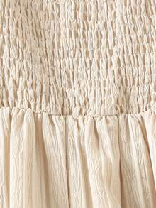 Girls' Casual Elegant Vintage Square Neck Puff Sleeve Floral Print A-Line Dress, Spring/Autumn